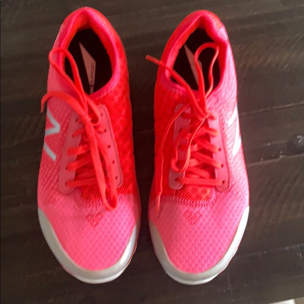 New Balance Women's Sneakers - Bright Pink and White